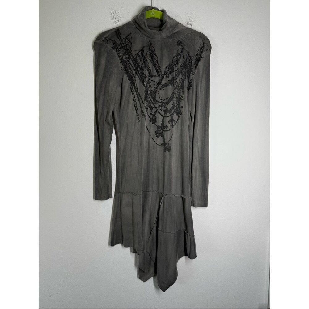 Women’s Lagenlook All Saints Style Cotton Blend Dress Size S Turtleneck See Note